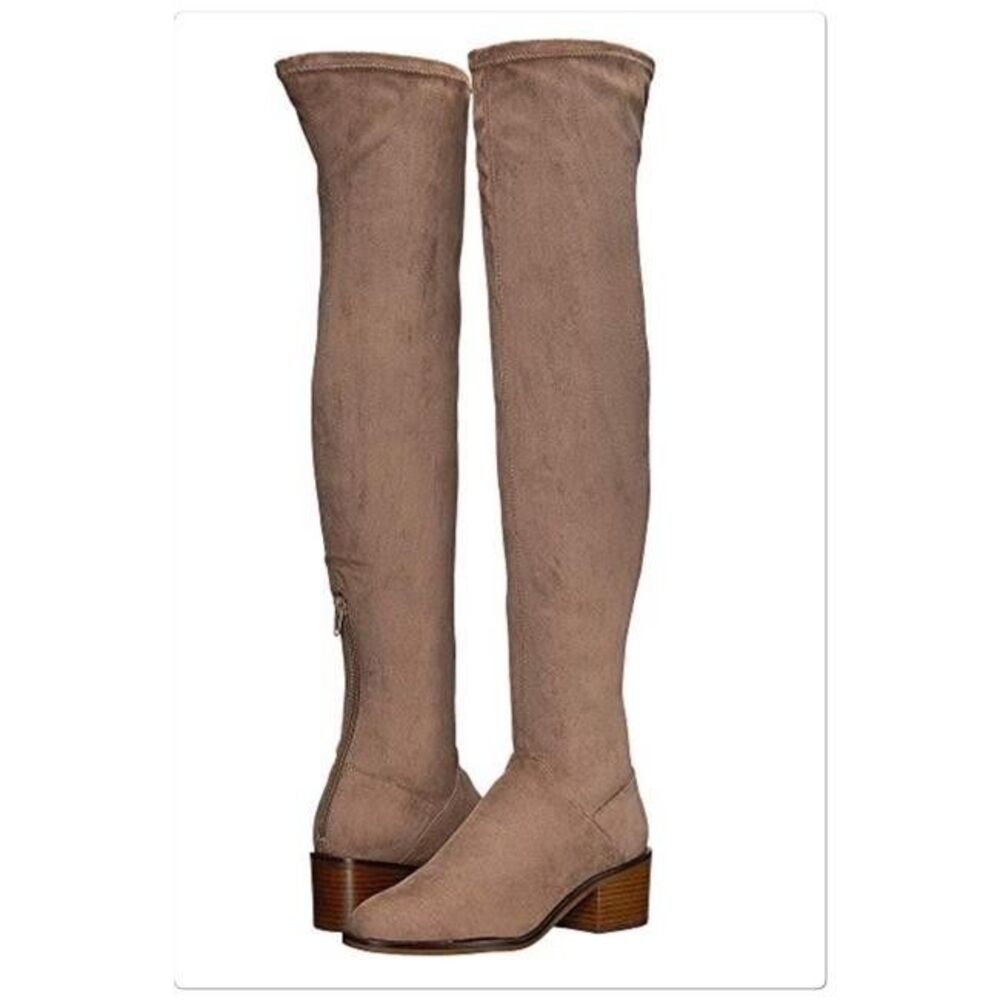 STEVE MADDEN Gabbie Over The Knee Boots sz 7.5 M Taupe
